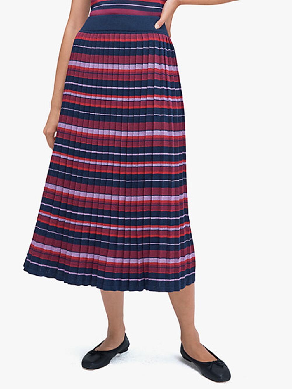 Kate Spade striped pleated skirt Medium